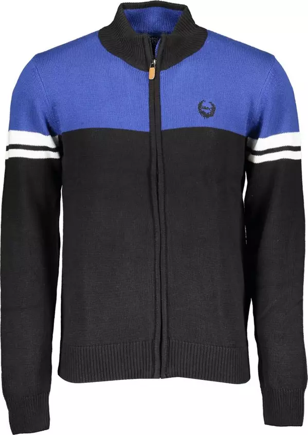 Black Cotton Men Cardigan