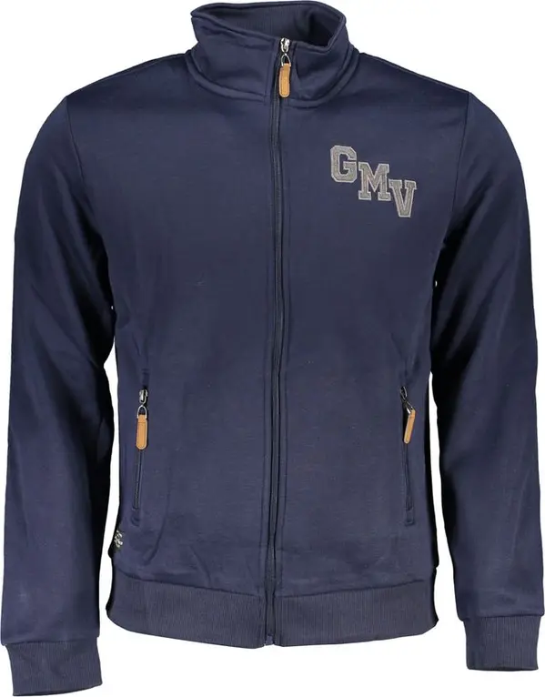 Blue Polyester Men's Sweatshirt