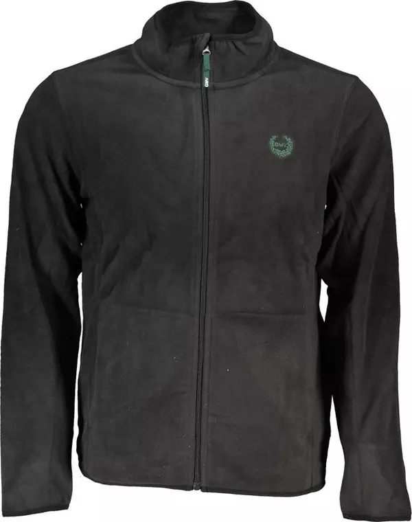 Black Polyester Men Sweatshirt