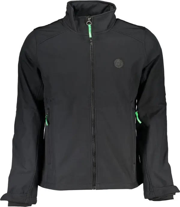 Black Polyester Men's Jacket