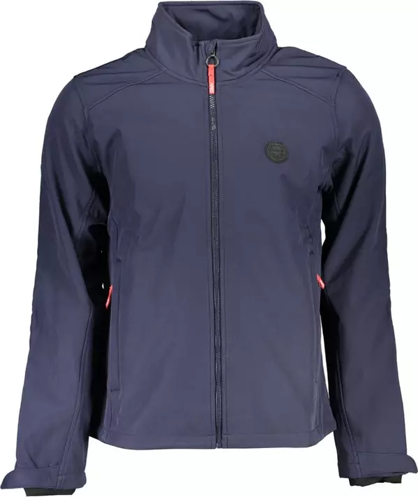 Blu Polyester Men's Jacket