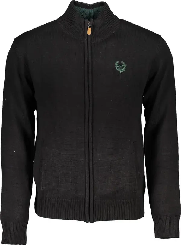 Black Cotton Men's Cardigan
