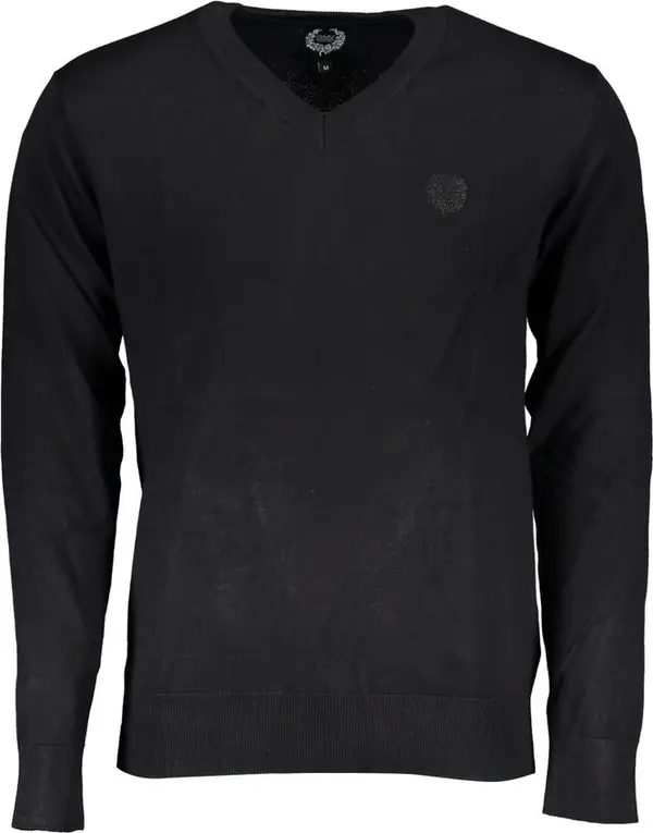 Black Viscose Men's Sweater