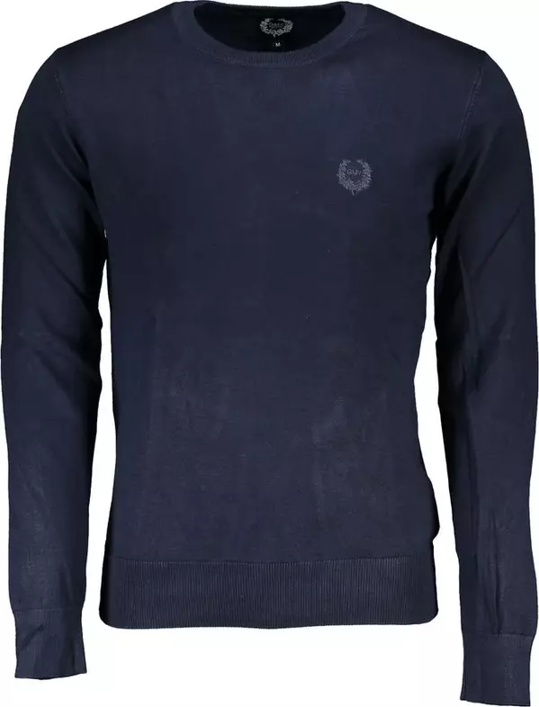 Blue Viscose Men's Sweater