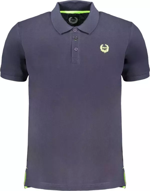Blue Cotton Men's Polo Shirt