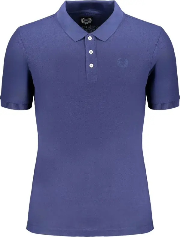 Blue Cotton Men's Polo Shirt
