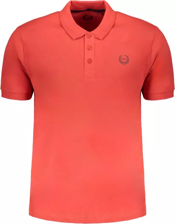 Red Cotton Men Polo Shirt