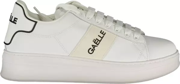 White Polyurethane Men Sneaker