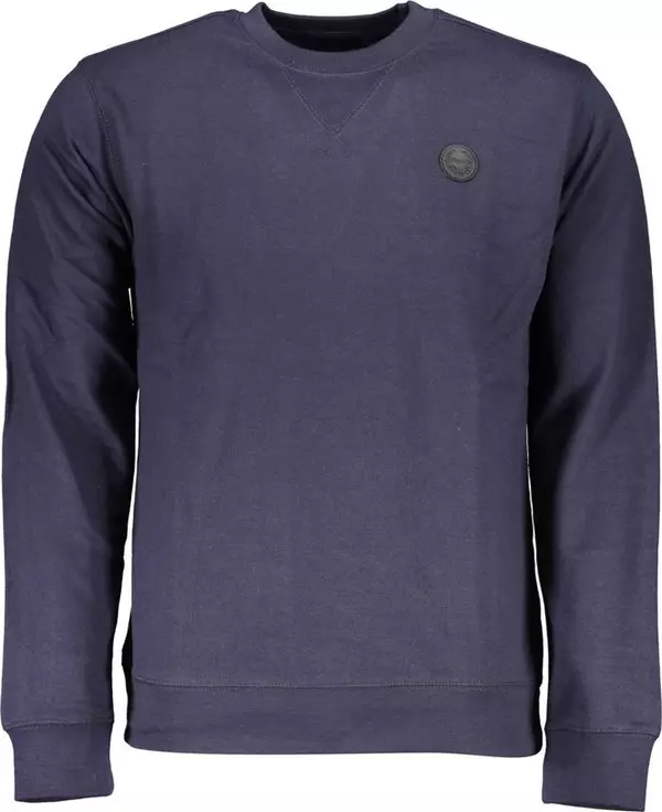 Blue Cotton Men Sweatshirt