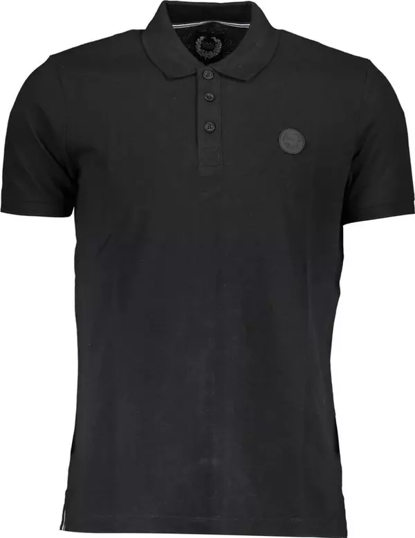 Black Cotton Men's Polo Shirt