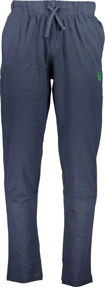 Blue Cotton Men's Track Pant
