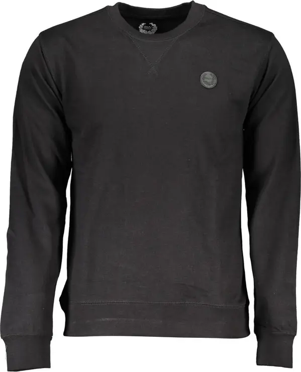 Black Cotton Men Sweatshirt