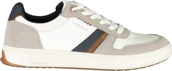 White Polyurethane Men Sneaker