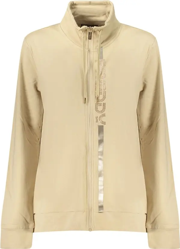 Beige Cotton Women Sweatshirt