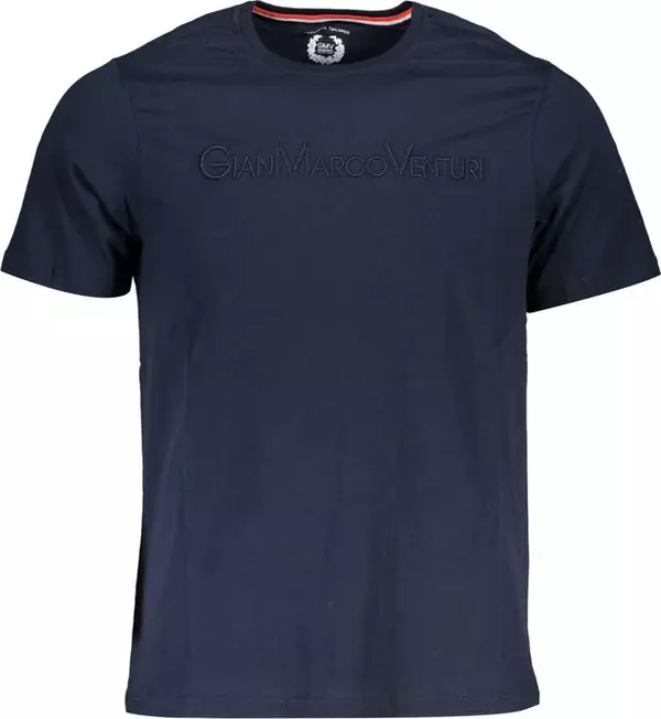 Blue Cotton Men T-Shirt