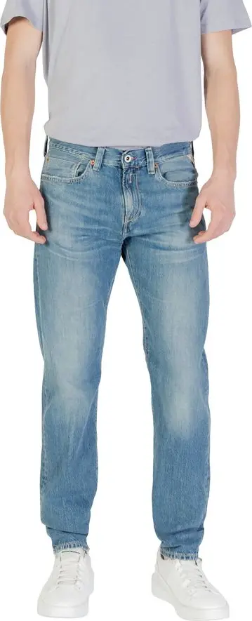 Blue Cotton Skinny Jeans
