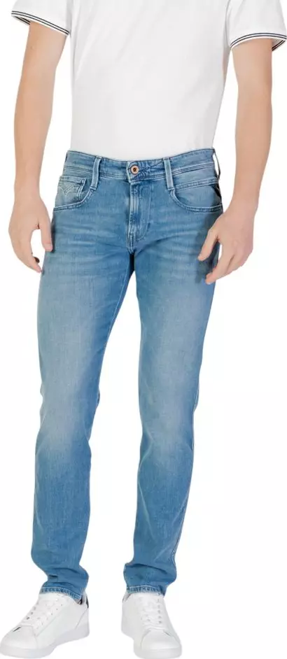 Blue Cotton Skinny Jeans