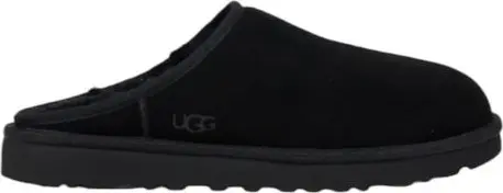 Black Suede Leather Clogs