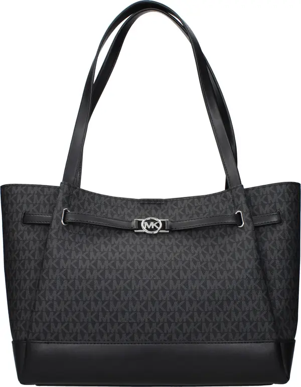 Black Fabric Shoulder Bag