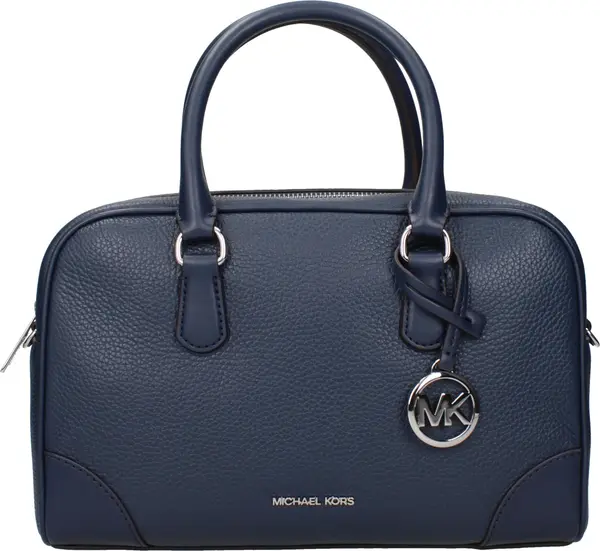 Blue Leather Handbag