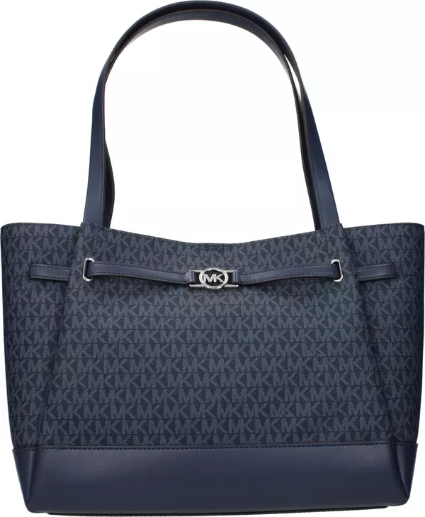 Blue Fabric Shoulder Bag