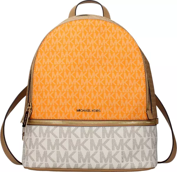 Beige Fabric Backpack