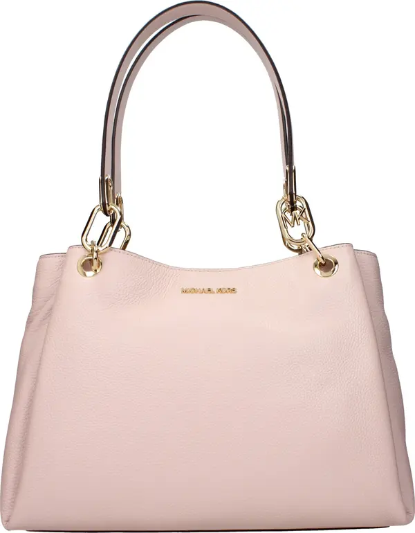 Pink Leather Shoulder Bag