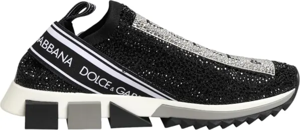 Black Silver Slip On Sorrento Sneakers Shoes