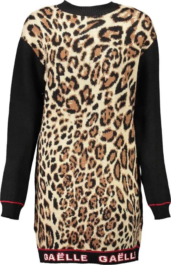 Beige Wool Women Dress