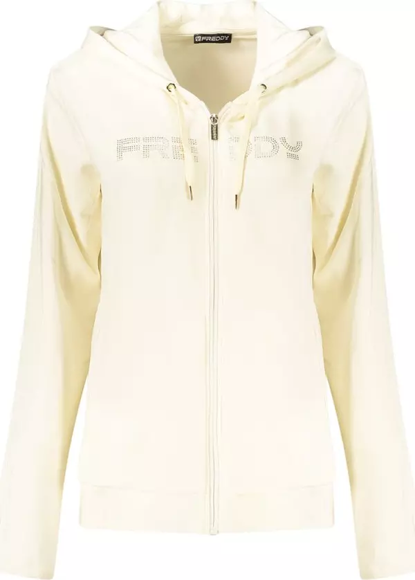 Bianco Cotton Women Sweatshirt
