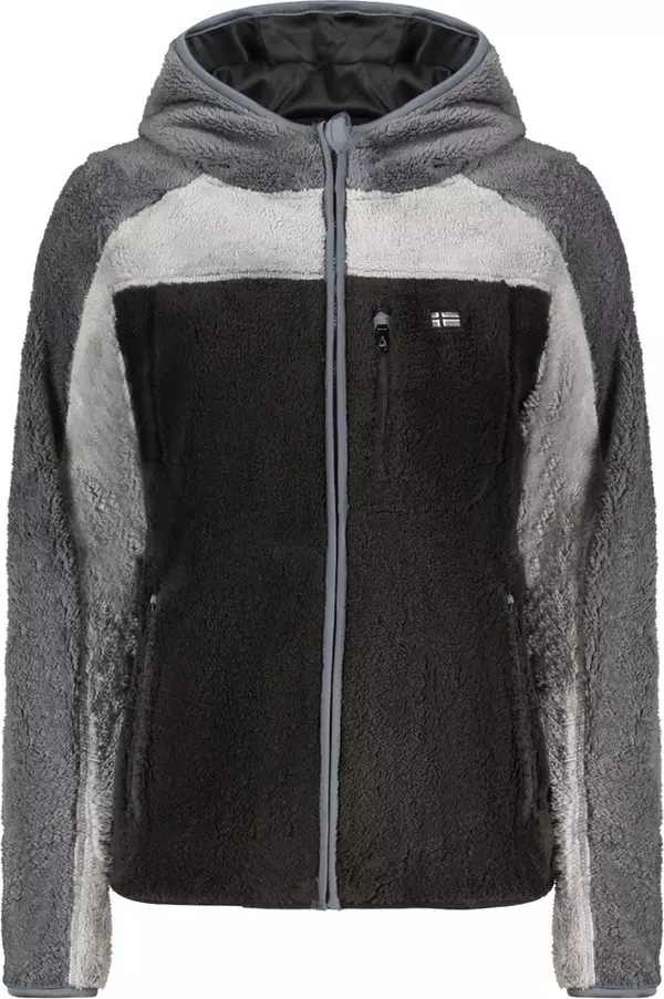 Black Polyester Women's Sweatshirt with Hood