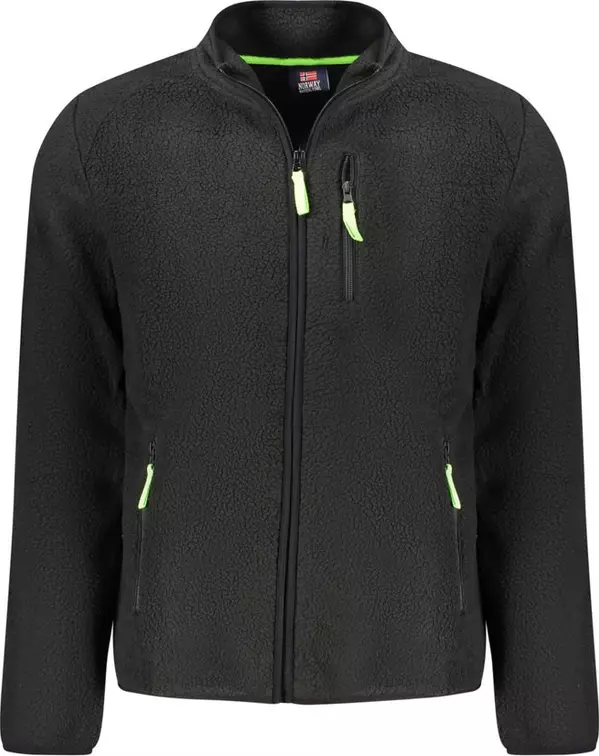 Black Polyester Men's Sweatshirt