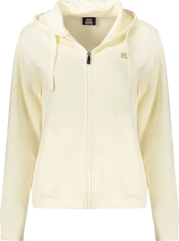 White Cotton Women's Hoodie Sweatshirt
