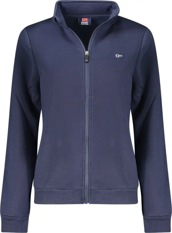 Blue Cotton Women Sweatshirt