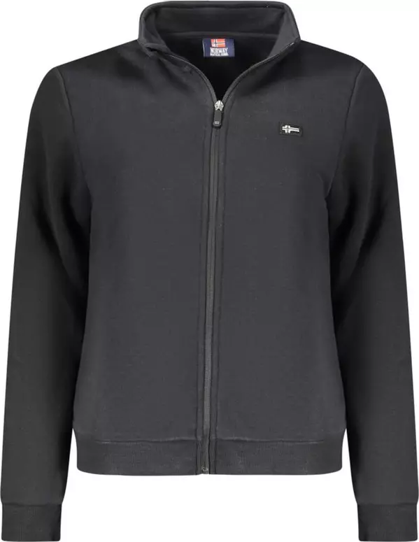 Black Cotton Women Sweatshirt