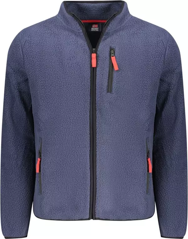 Blue Polyester Men's Sweatshirt