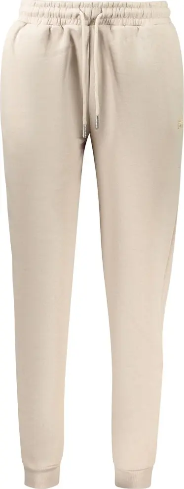 Beige Cotton Women Sweatpant