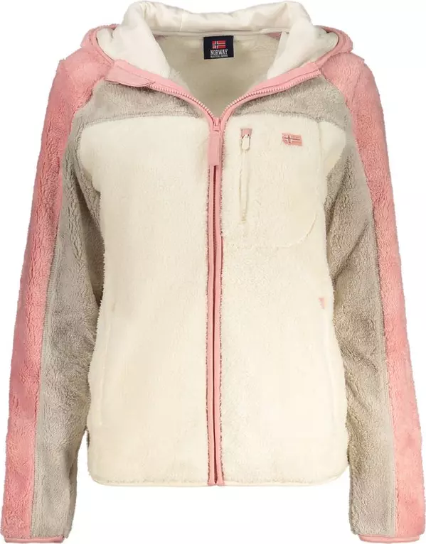 White Polyester Women's Hoodie