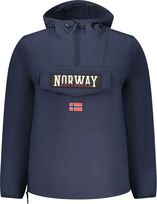 Blue Polyester Men's Jacket