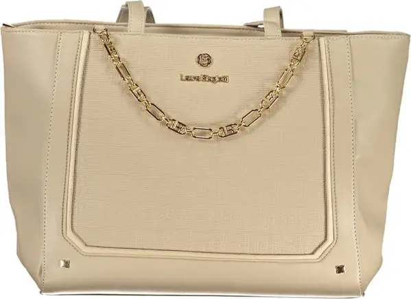 Beige PVC Women Handbag