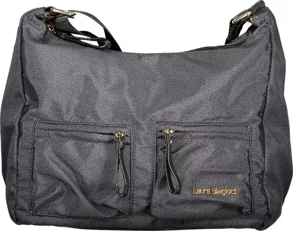 Black Polyester Women Handbag