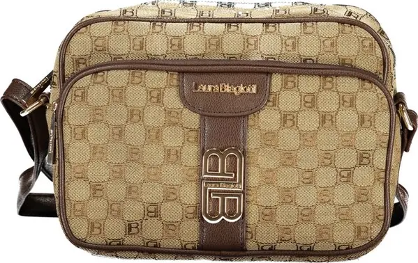 Beige Polyester Women's Shoulder Bag