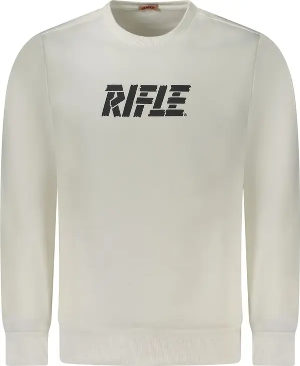 White Cotton Men Sweatshirt