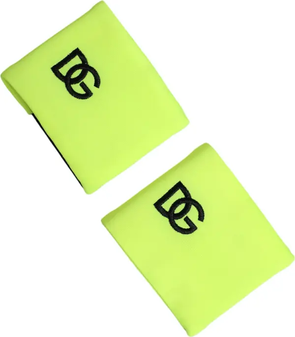 Yellow Green DG Logo Polyester 1 Pair Wristband
