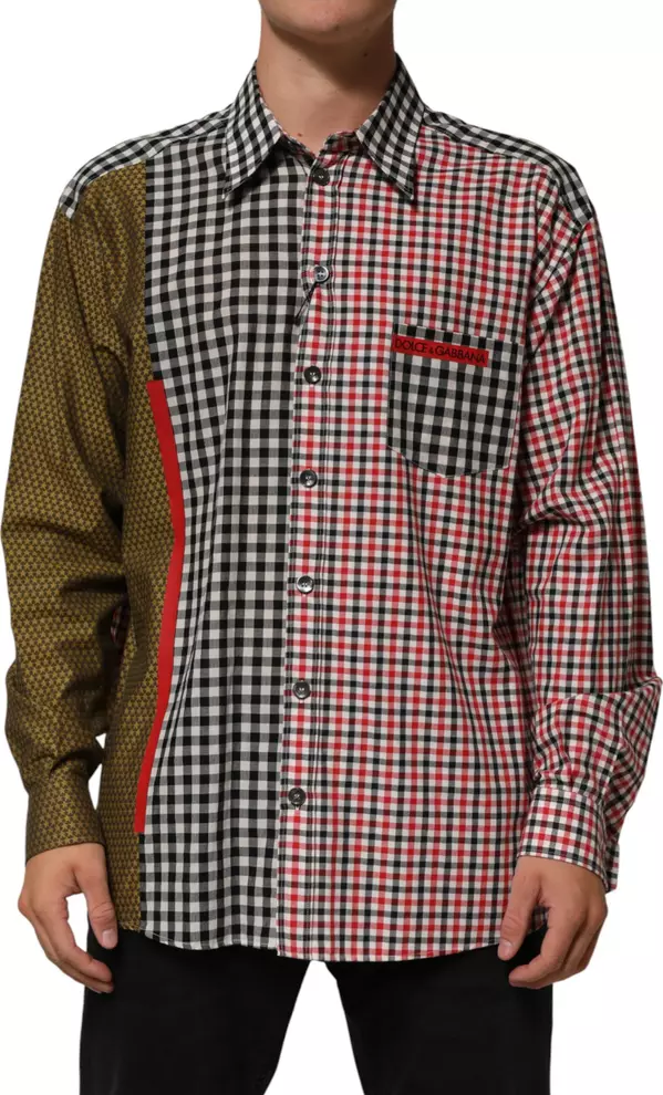 Multicolor Cotton Collared Checkered Shirt