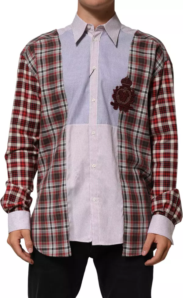 Multicolor Cotton Collared Checkered Shirt