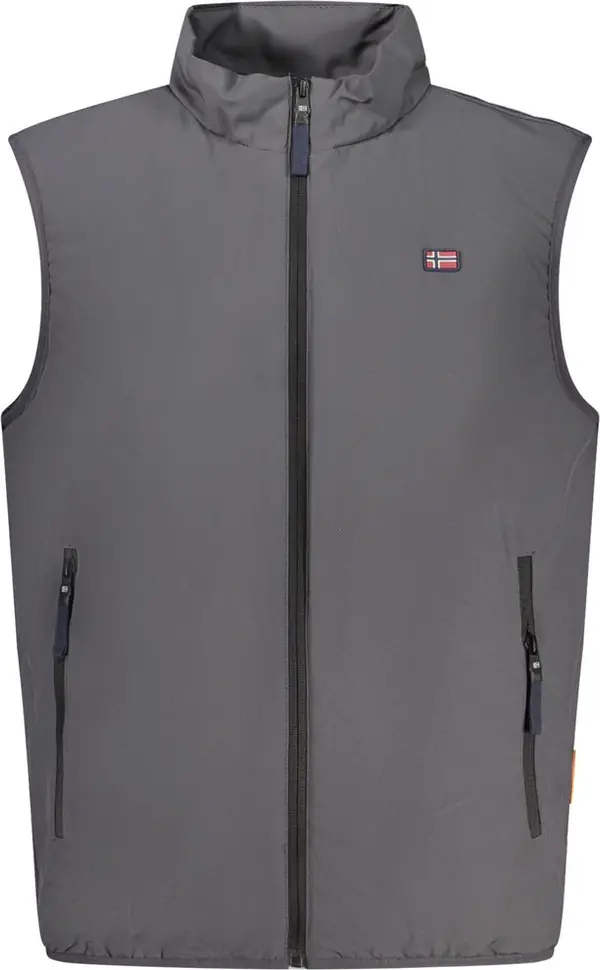 Grigio Polyester Men's Jacket