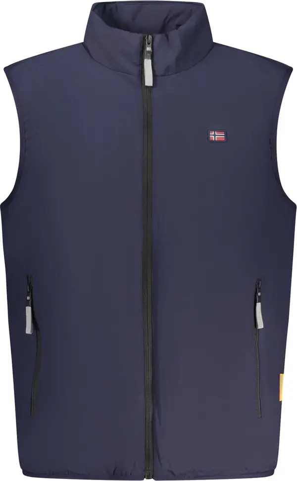 Blue Polyester Men's Jacket