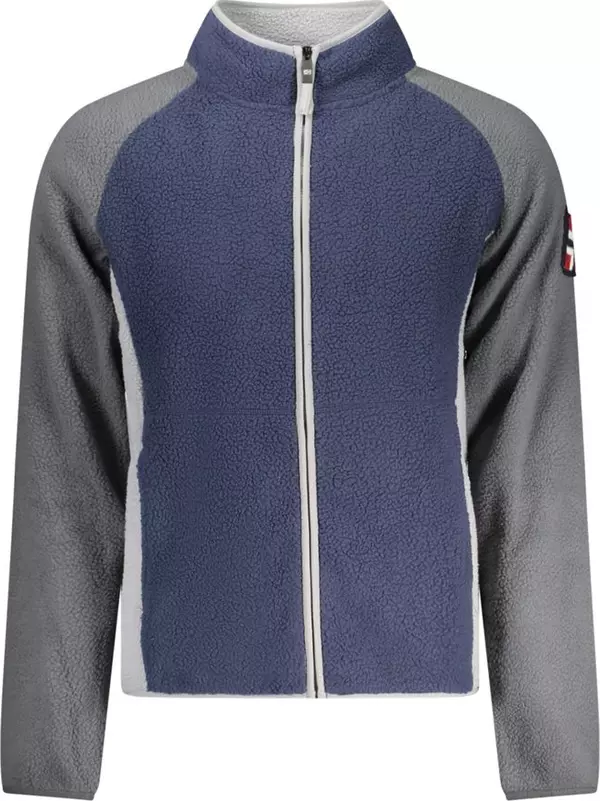 Blue Polyester Men's Sweatshirt
