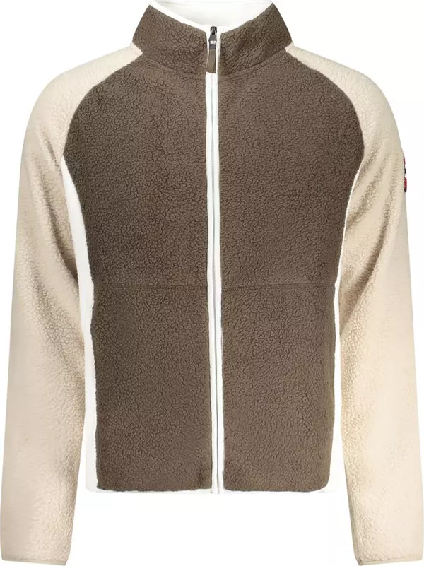 Marrone Polyester Men Sweatshirt
